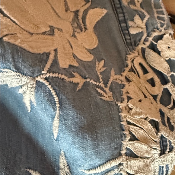 Anthropologie Pilcro The Kenna Barrel Jeans Lace Edition Sz 29 - Picture 7 of 7